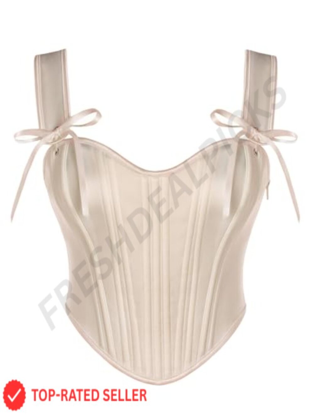 Satin Corset Top Sweetheart Neck Lace-Up Back Bustier Ren Faire